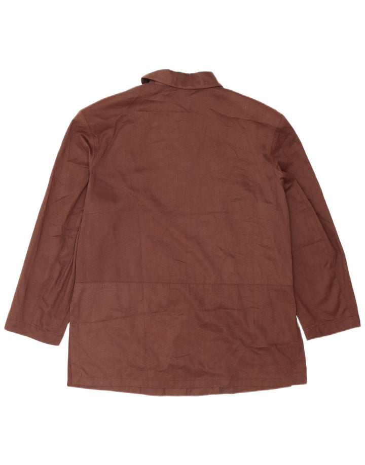 Marks & Spencer Dame 3-knaps blazerjakke UK 14 Stor brun polyester