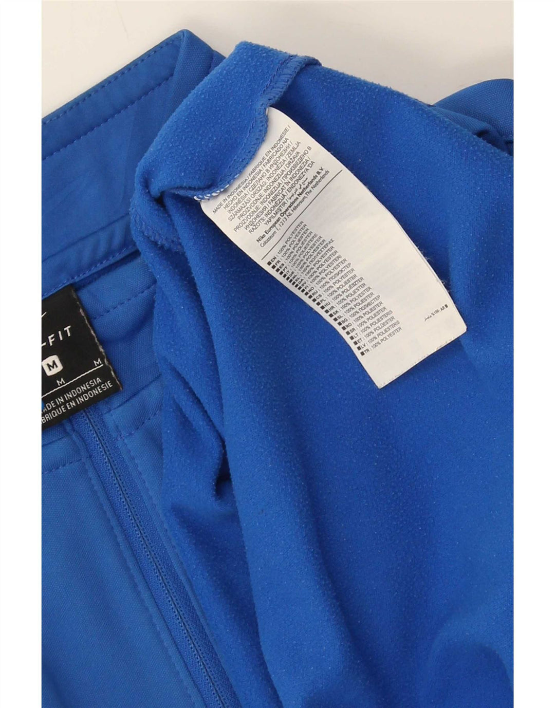 Nike Herre Inter Milan Sweatshirt med lynlås i mellemblå polyester