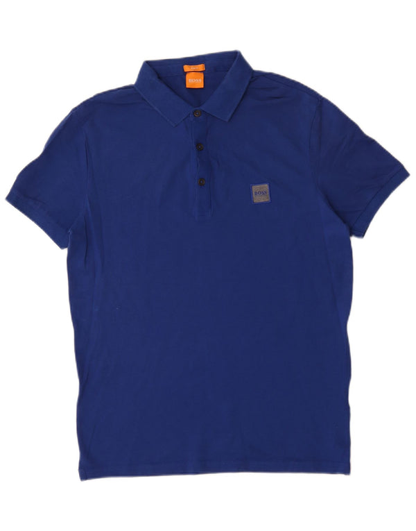 Hugo Boss Herre Slim Fit Polo Shirt Medium Blue Bomuld