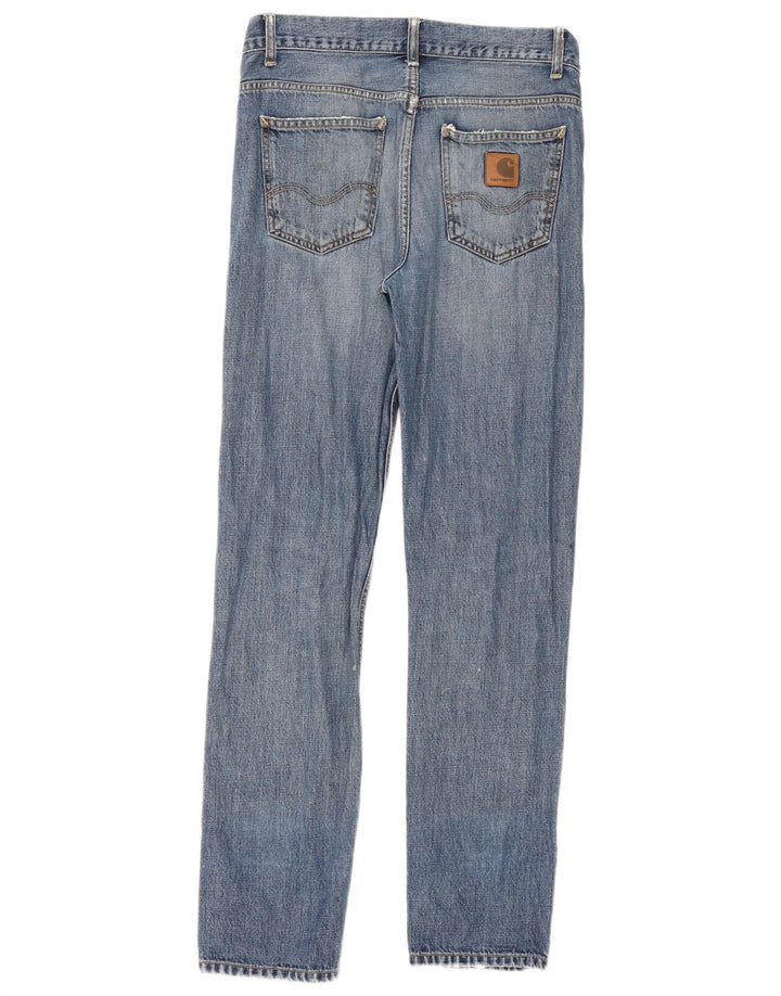 Carhartt Dame Texas Distressed Slim Jeans W30 L32 Blå Bomuld