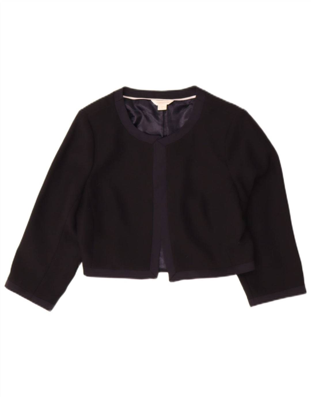 MONSOON Womens 3/4 Sleeve Bolero Jacket UK 8 Small Black Polyester