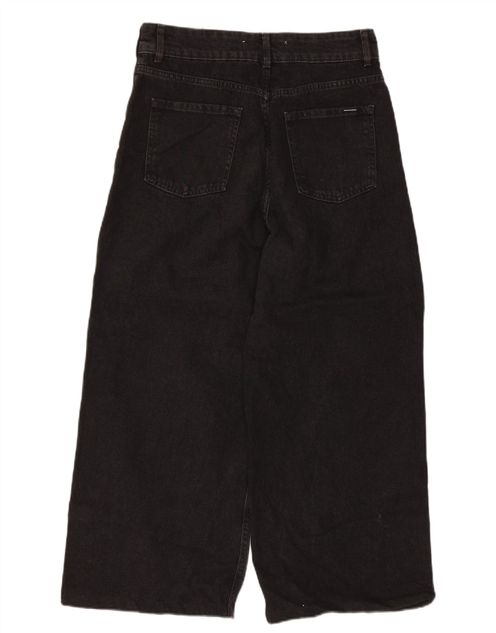 Zara Dame Capri Jeans EU 40 Medium W30 L23 Sort Bomuld