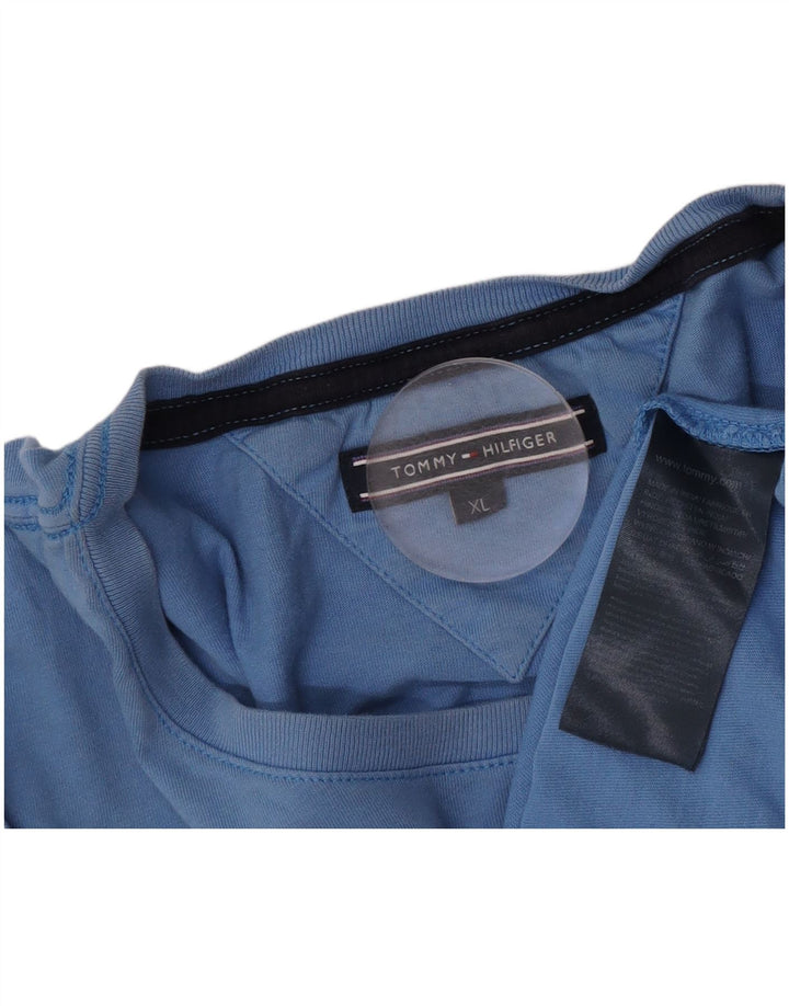 Tommy Hilfiger Herre T-Shirt Top XL Blå Bomuld