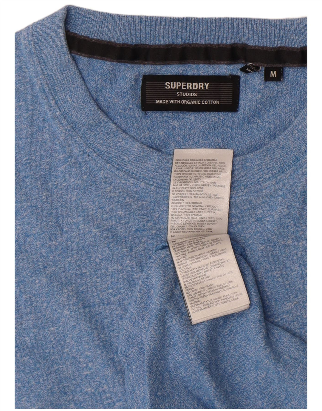 Superdry T-shirt top mellemblå bomuld