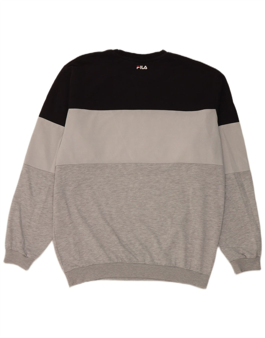 Fila Herre grafisk sweatshirt Jumper Stor flerfarvet Colourblock Bomuld