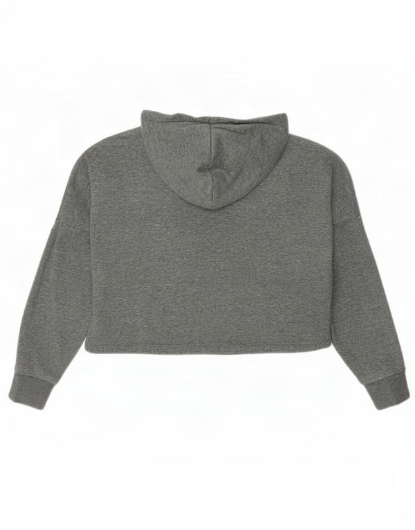 Puma Girls Oversized Grafisk Crop hættetrøje 11-12 år Grå