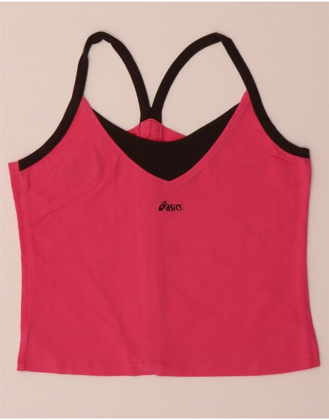 ASICS Womens Crop Cami Top UK 12 Medium Pink Cotton Vintage Asics and Second-Hand Asics from Messina Hembry 