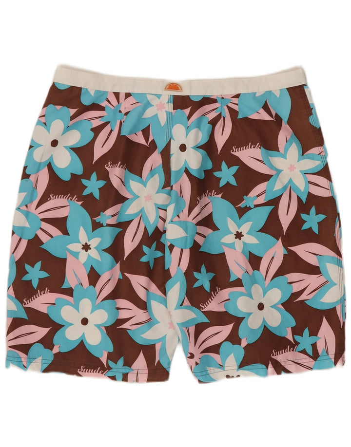 Sundek Herre badeshorts Medium Brun Floral Polyester