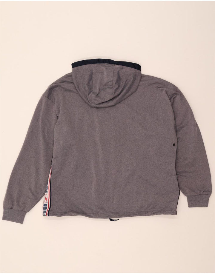 PUMA Mens Zip Hoodie Sweater Large Grey Polyester Vintage Puma and Second-Hand Puma from Messina Hembry 
