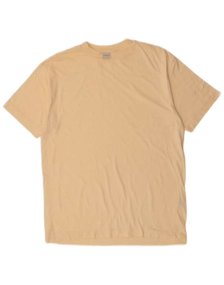 BENETTON Herre T-shirt Top Medium Beige Bomuld