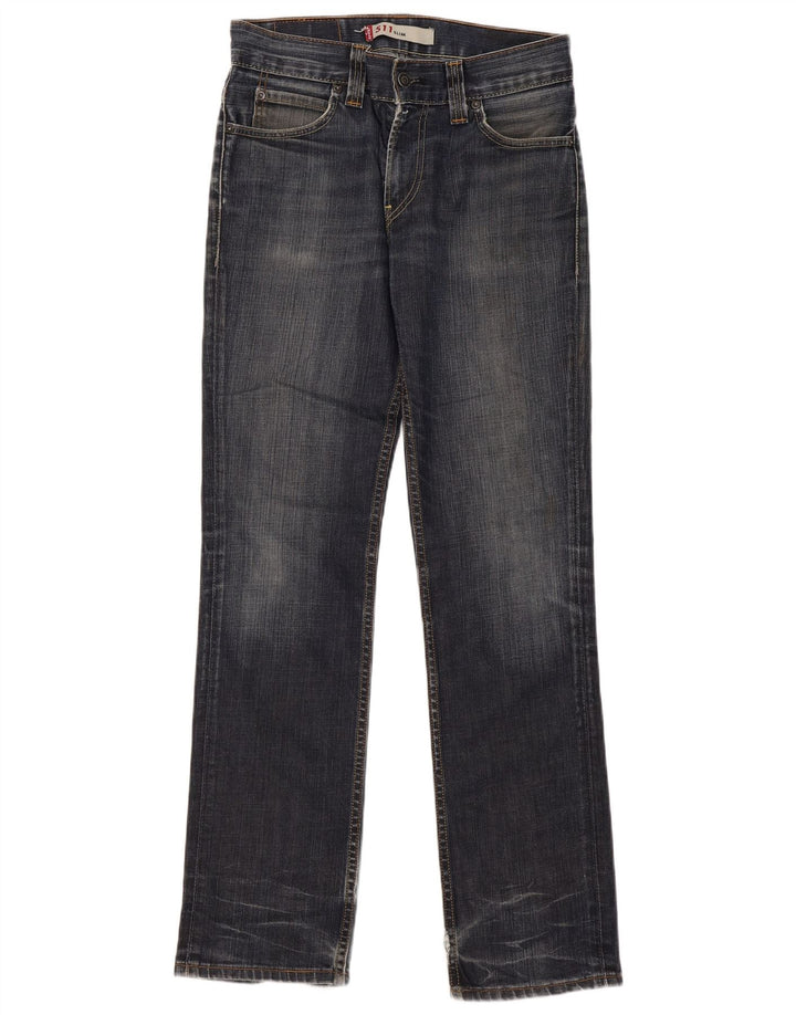 Levi's Dame 511 Slim Jeans W33 L34 Marineblå Bomuld