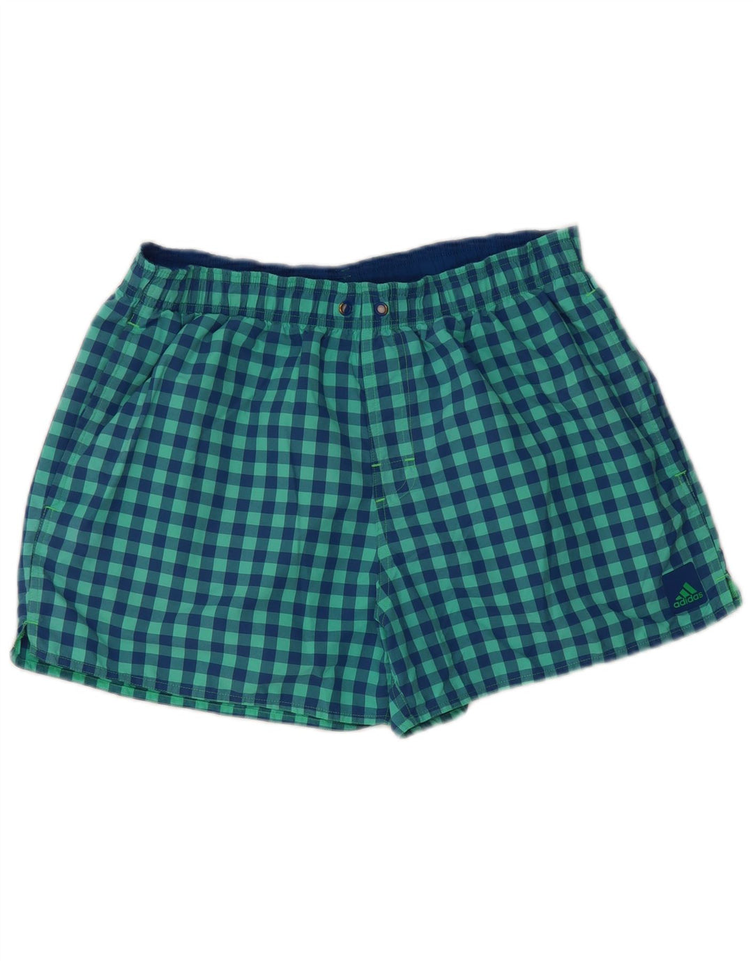 Adidas Badeshorts til mænd Stor turkis Gingham Nylon