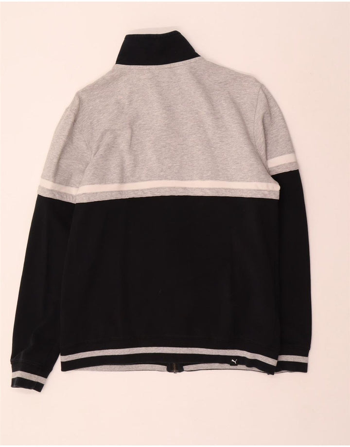 PUMA Træningsdragt til mænd, topjakke, lille grå farveblok bomuld