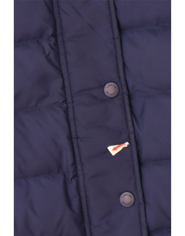 LEVI'S Oversized hættejakke til kvinder UK 10 Small Navy Blue