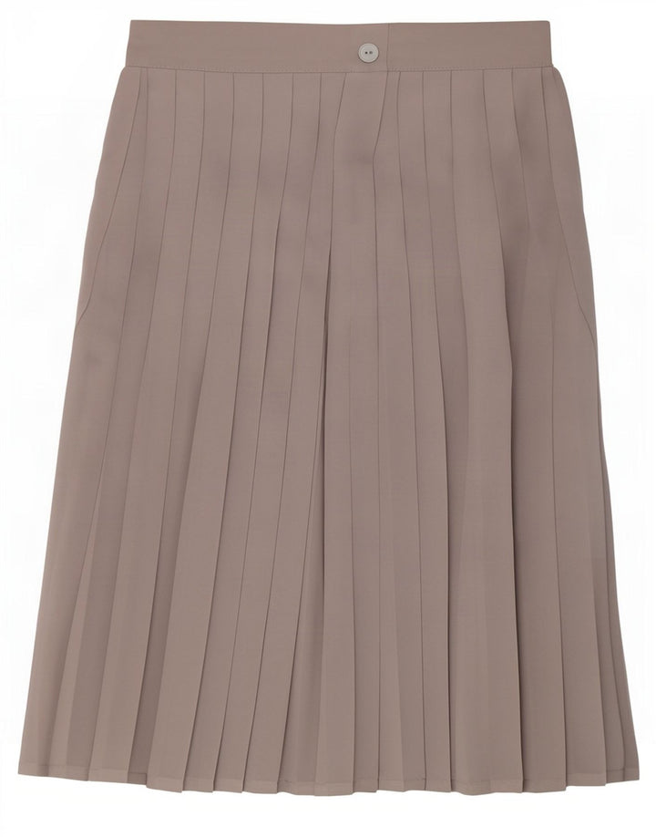 St Michael Kvinder Højtalje Plisseret Nederdel UK 10 Small W24 Grå Polyester