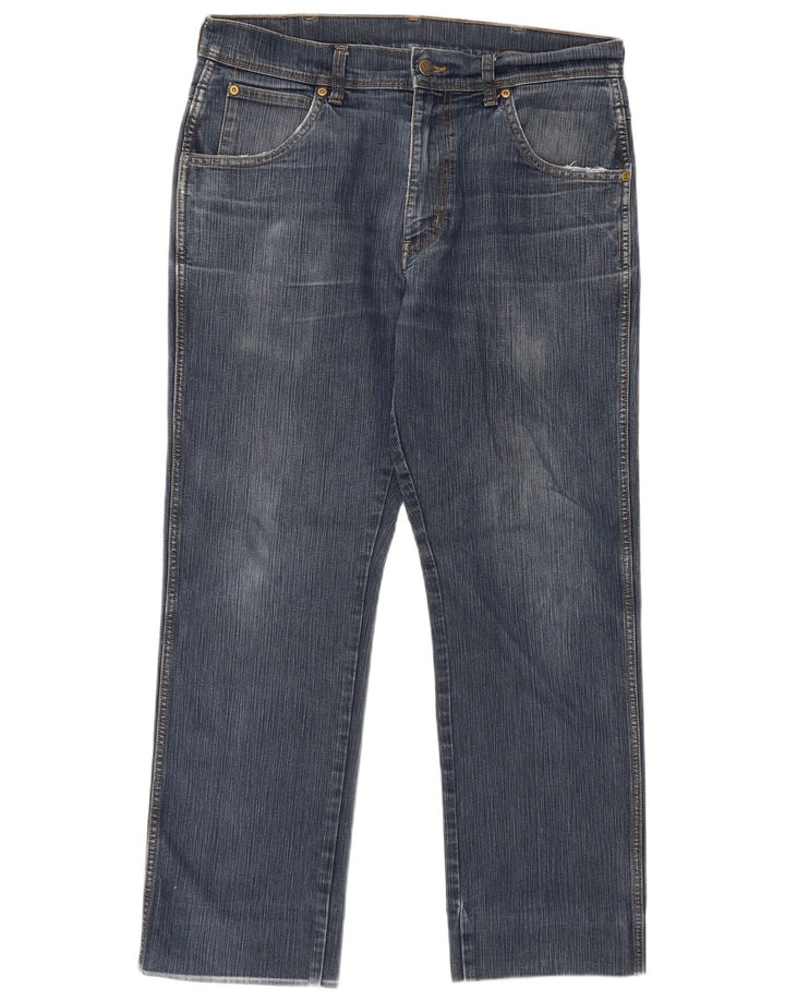 Wrangler Womens Regular Fit Straight Jeans W34 L30 Blå Bomuld