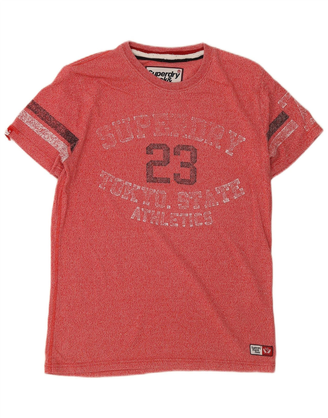 Superdry Grafisk T-shirt-top til mænd, lille rødflettet bomuld