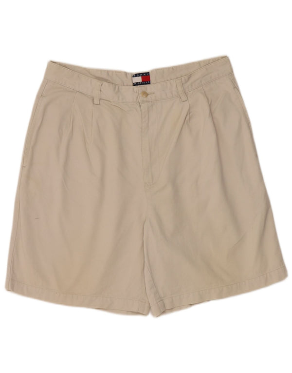 Tommy Hilfiger Herre Pegged Chino Shorts W34 Large Off White Bomuld