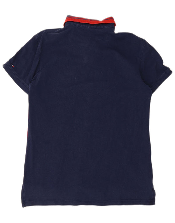 Tommy Hilfiger Herre grafisk poloshirt Medium Navyblå Colourblock Bomuld