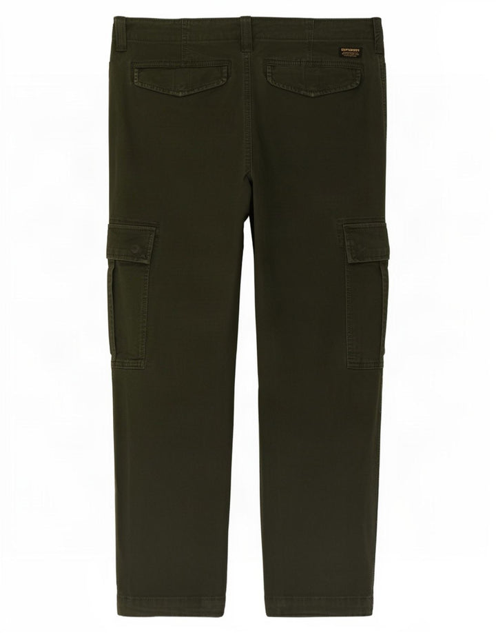 Superdry Slim Cargo-bukser til mænd W32 L30 Grøn bomuld