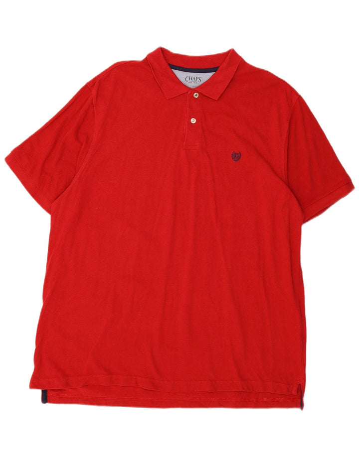 CHAPS Mens Polo Shirt XL Red Cotton