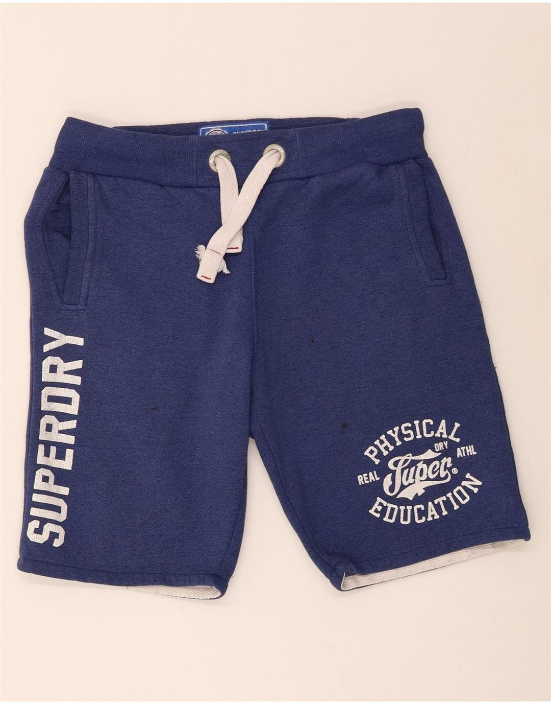 Superdry grafiske sportsshorts til mænd mellemblå bomuld