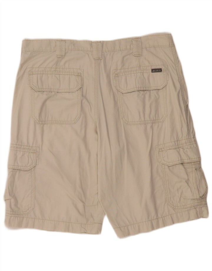 EDDIE BAUER Herre Cargo Shorts W36 Large Grå Bomuld