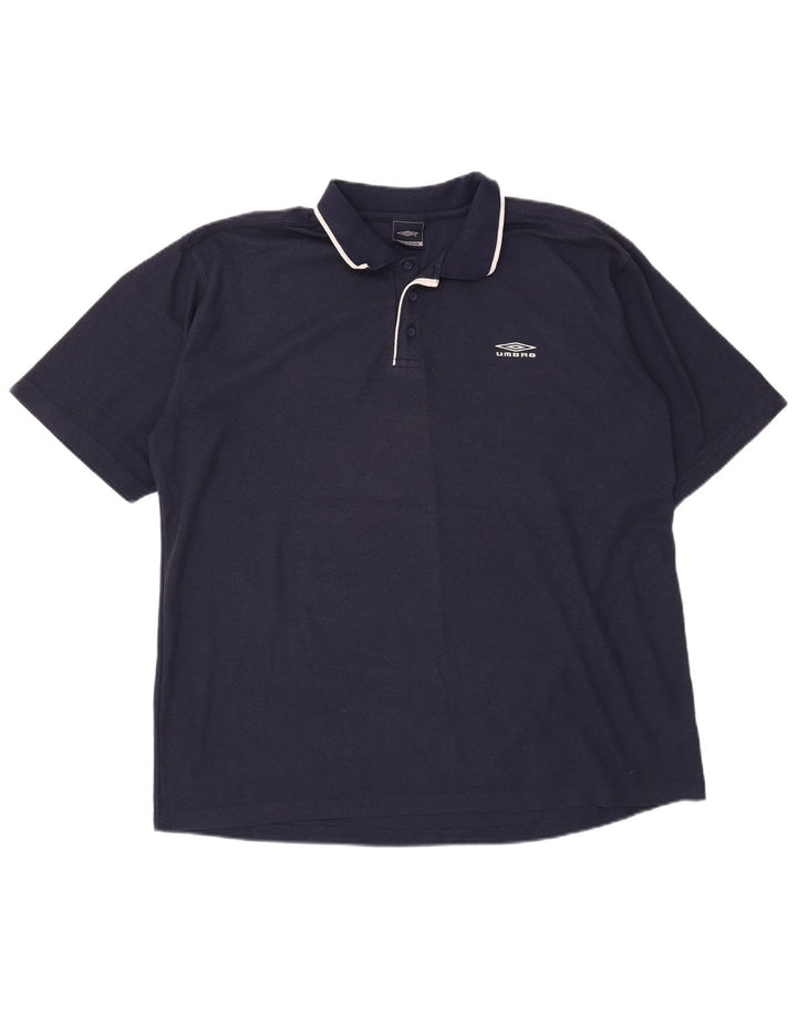 Umbro Herre Polo Shirt 2XL Navy Blue Polyester