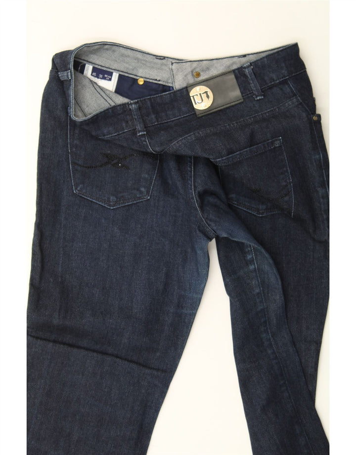 TRUSSARDI Womens Straight Jeans W29 L29 Navy Blue Cotton Vintage Trussardi and Second-Hand Trussardi from Messina Hembry 