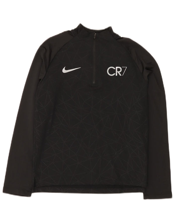 Nike Boys CR7 Grafisk Pullover træningsdragt Top 10-11 år Medium Sort