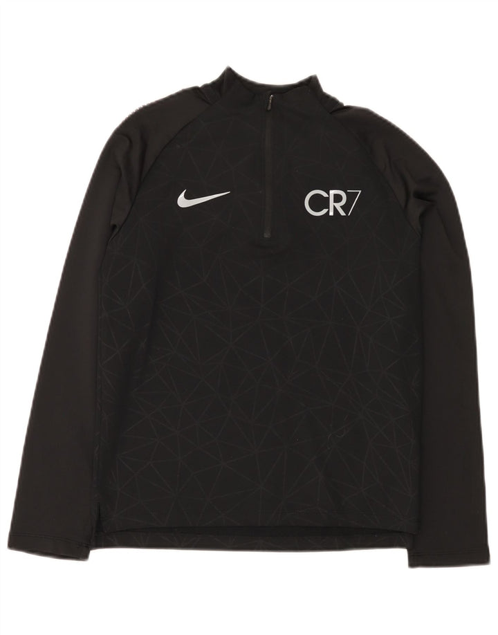 Nike Boys CR7 Grafisk Pullover træningsdragt Top 10-11 år Medium Sort