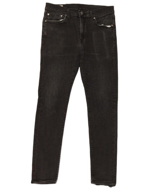 Levi's Slim Jeans til mænd W32 L32 sort bomuld