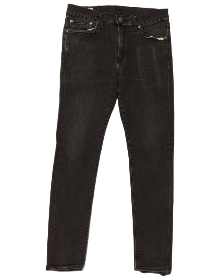 Levi's Slim Jeans til mænd W32 L32 sort bomuld