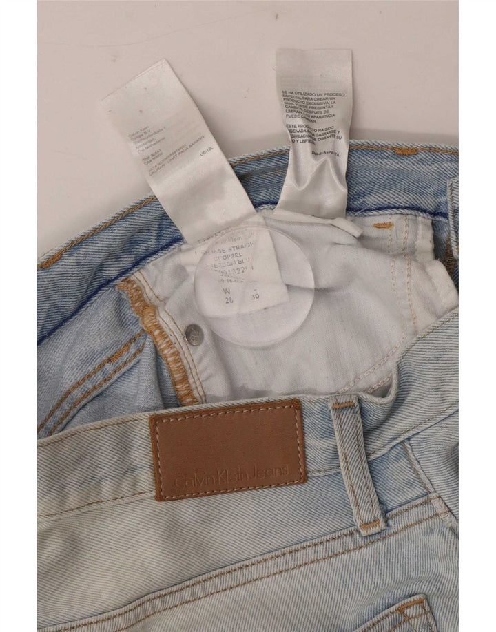 Calvin Klein Dame Straight Jeans W28 L25 Blå Bomuld