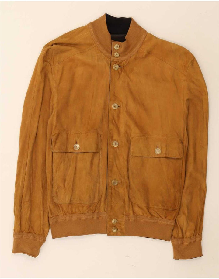 Vintage herre vendbar ruskindsjakke UK 38 Medium Brown Colourblock