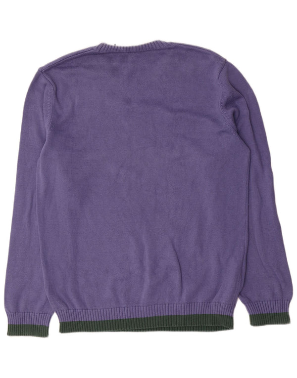 U.S. Polo Assn. Herre sweater med rund hals XL Lilla Colourblock Bomuld