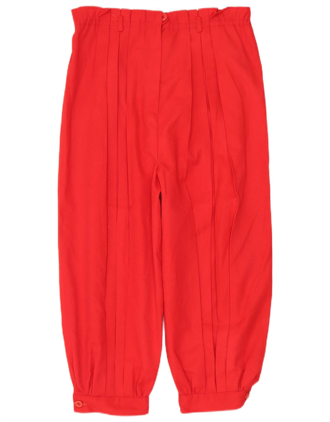 VINTAGE kvinders højtaljede capribukser W28 L18 rød polyester