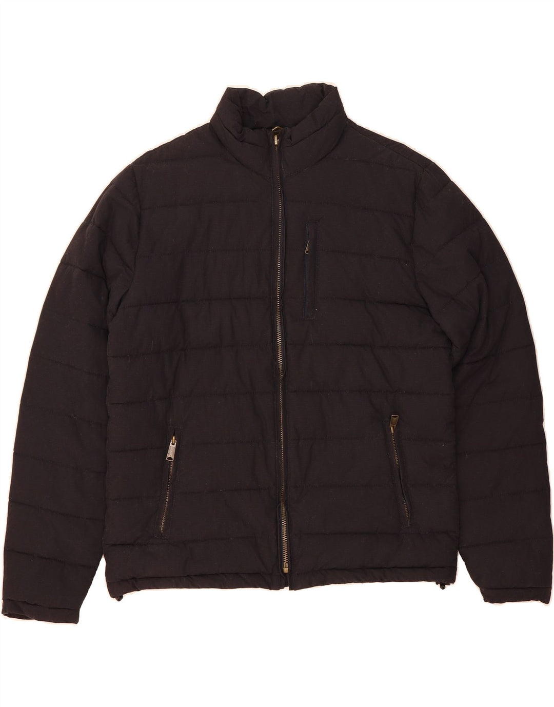 FAT FACE Mens Padded Jacket UK 38 Medium Black Cotton Vintage Fat Face and Second-Hand Fat Face from Messina Hembry 