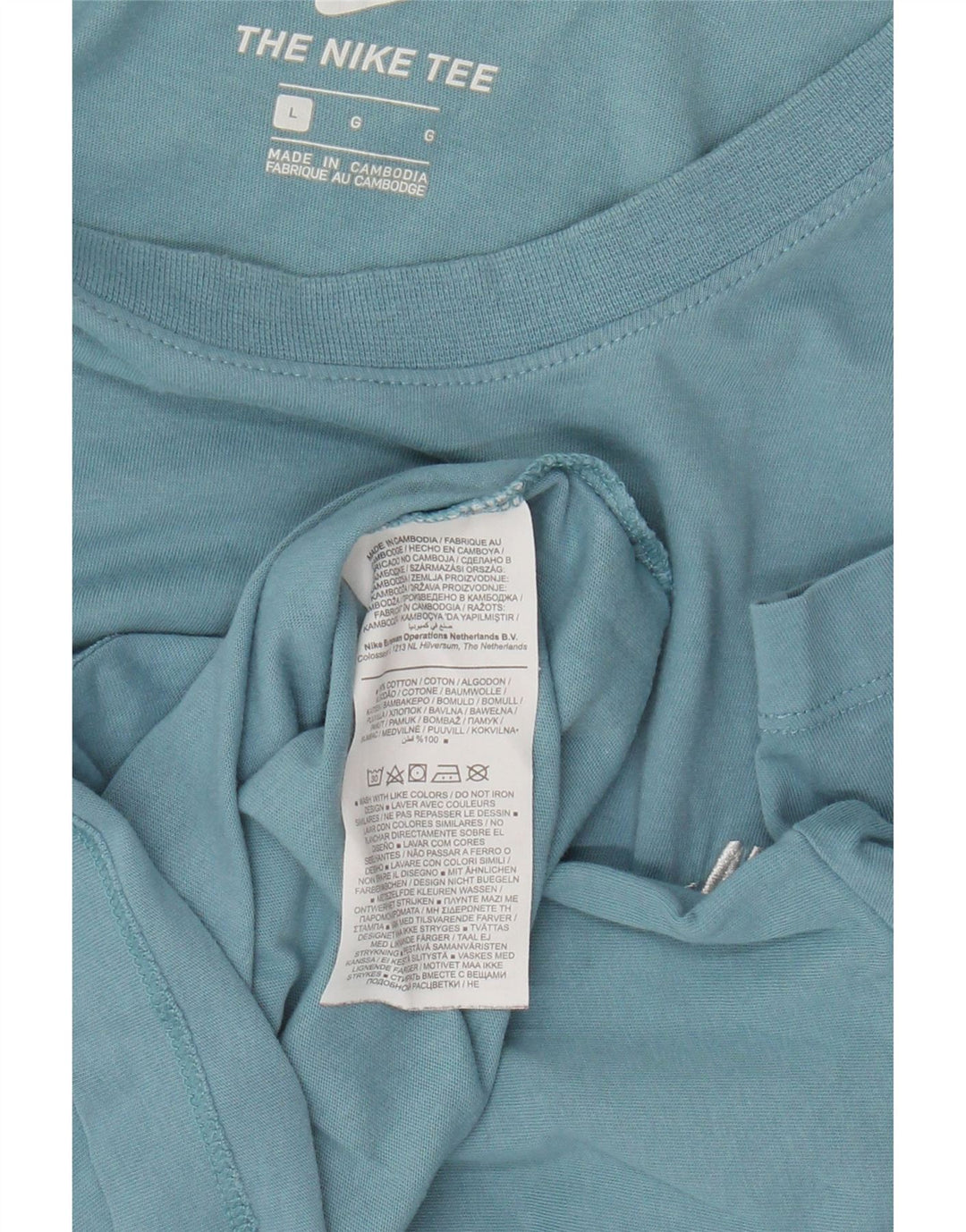 Nike T-shirt top til mænd, stor blå bomuld