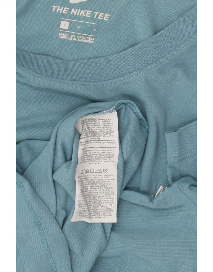 Nike T-shirt top til mænd, stor blå bomuld