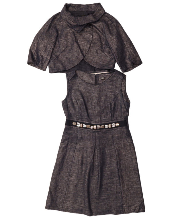 CINZIA ROCCA Kvinder 1 knap 2 stk sæt UK 10 lille marineblå bomuld