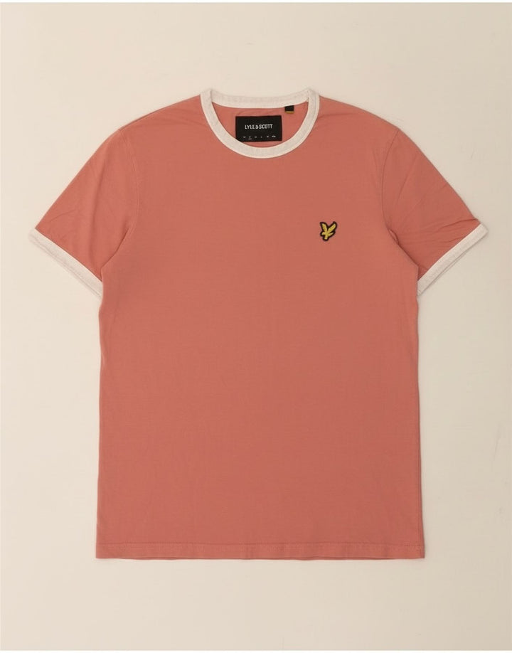 Lyle & Scott Herre T-shirt Top Lille Pink Bomuld