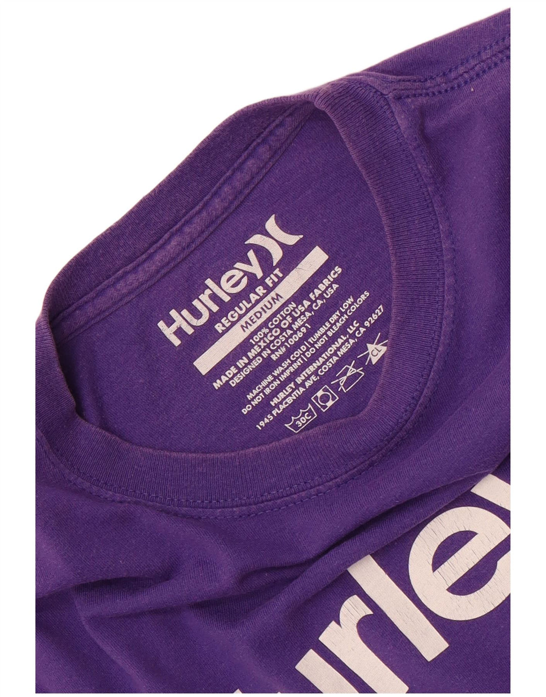 Harley Herre Regular Fit Grafisk T-shirt Top Medium Lilla Bomuld