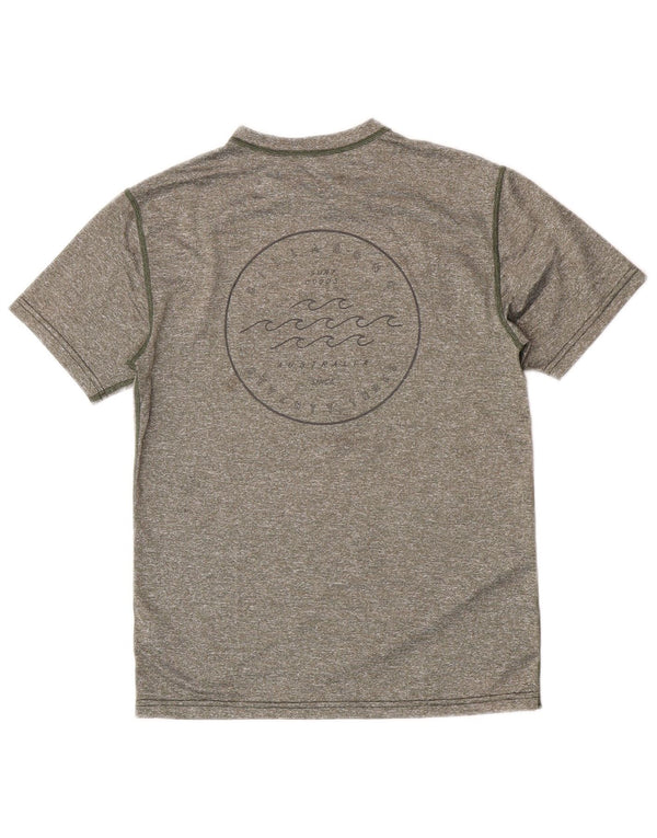 Billabong Womens Loose Fit T-Shirt Top UK 10 Small Khaki Flecked Polyester