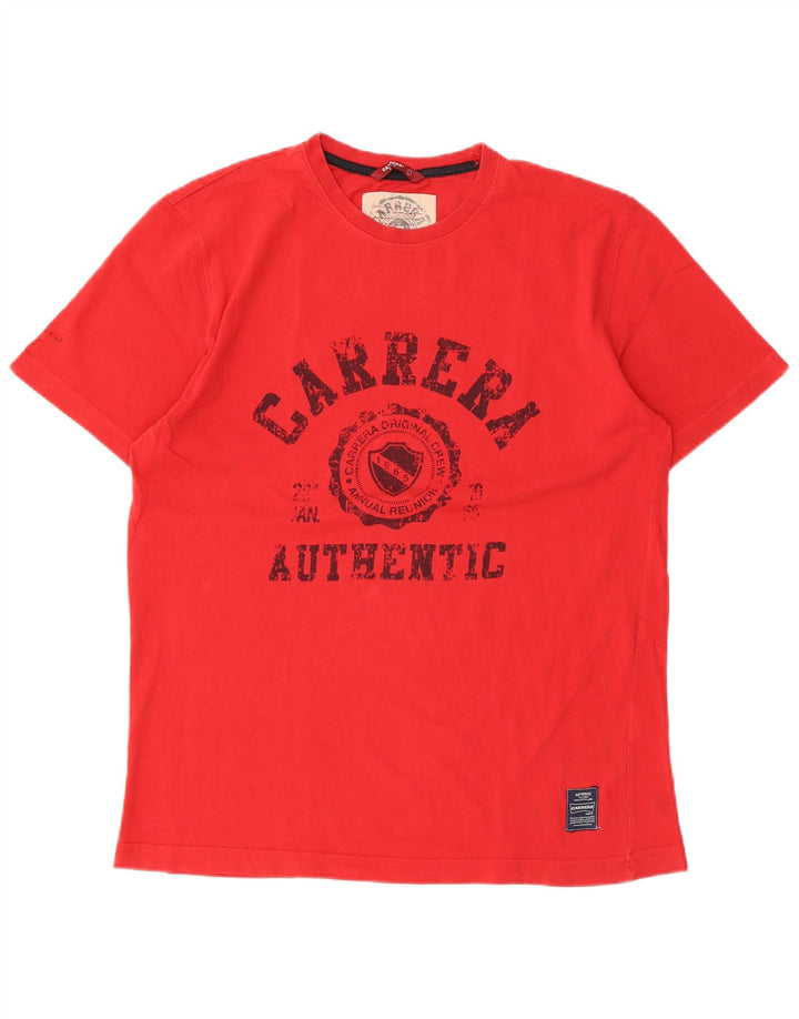 CARRERA Grafisk T-shirt top til mænd, stor rød