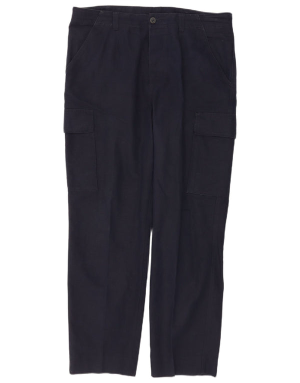 Dolce & Gabbana Mens Straight Cargo Trousers IT 52 XL W38 L30 Navy Blue
