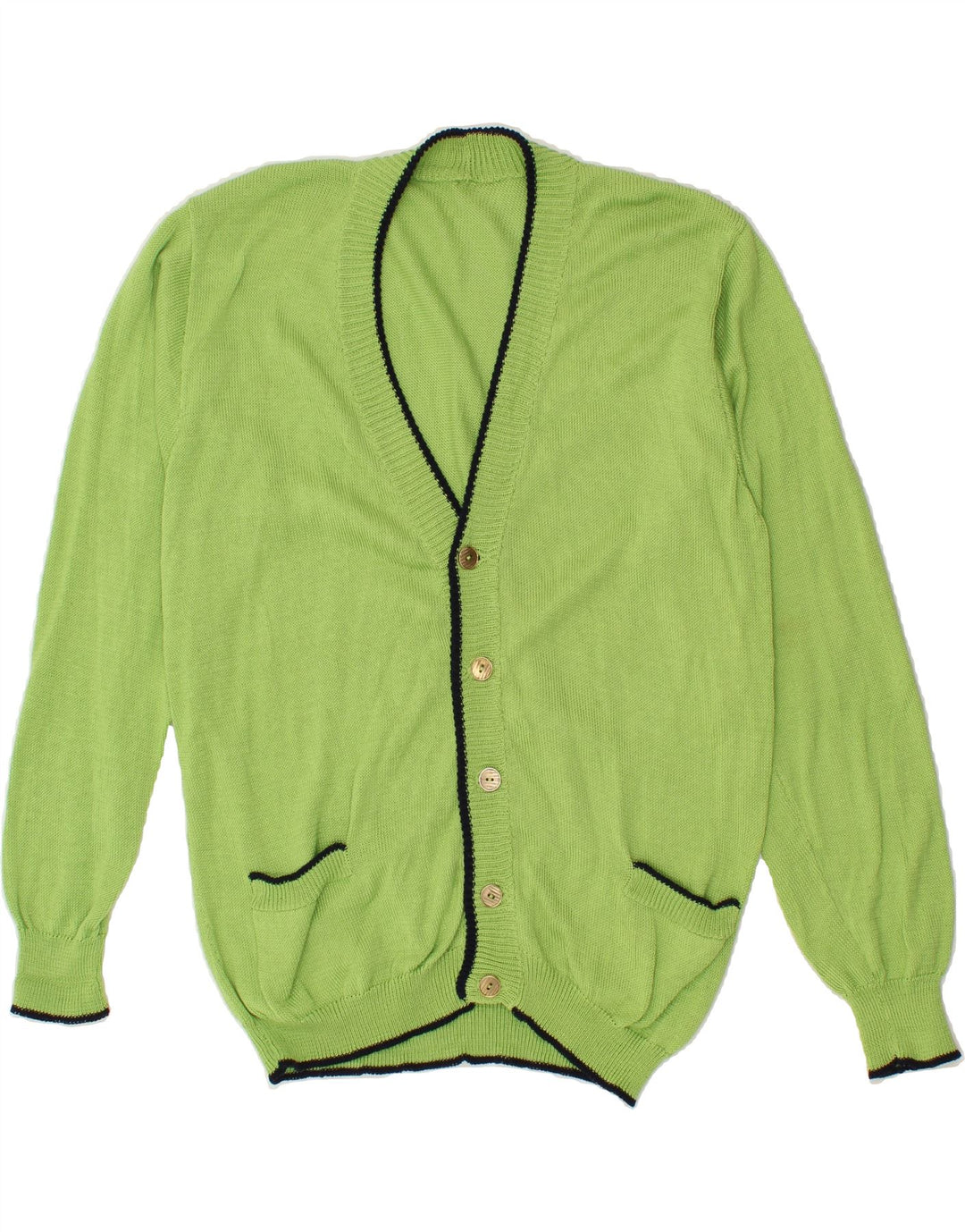 VINTAGE Womens Cardigan Sweater UK 12 Medium Green Vintage Vintage and Second-Hand Vintage from Messina Hembry 