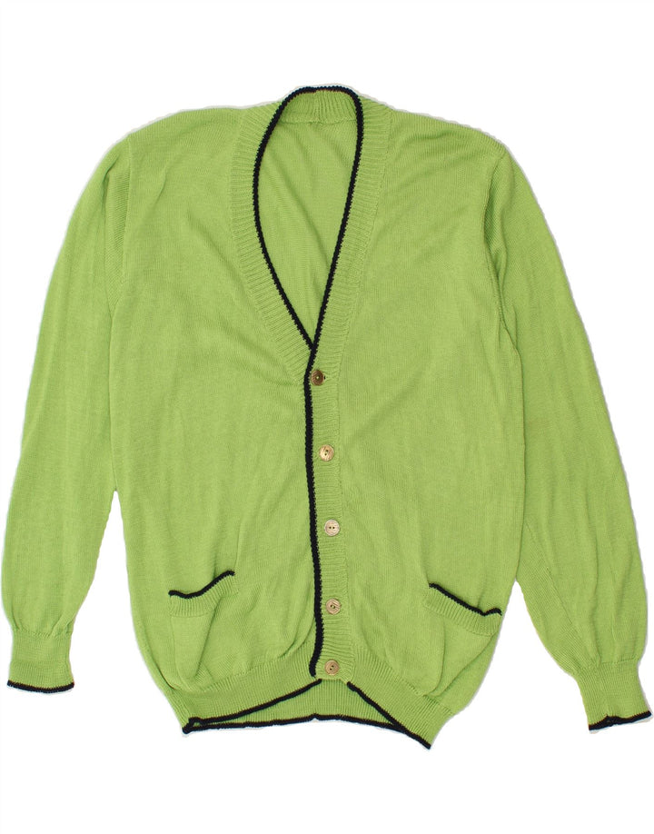VINTAGE Womens Cardigan Sweater UK 12 Medium Green Vintage Vintage and Second-Hand Vintage from Messina Hembry 