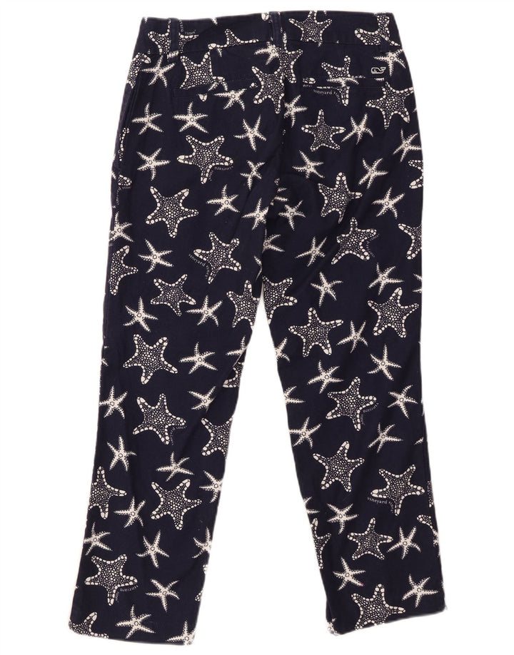 VINEYARD VINES Womens Cropped Trousers US 4 Small W28 L25 Navy Blue