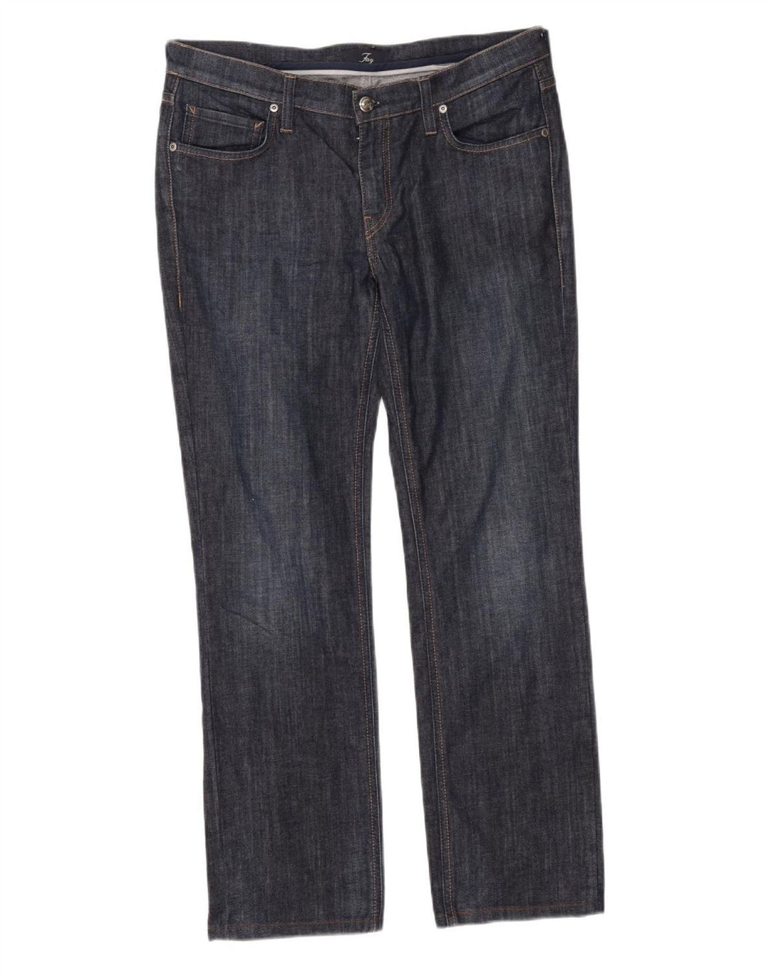 Fay Dame Straight Jeans W32 L28 Marineblå Bomuld